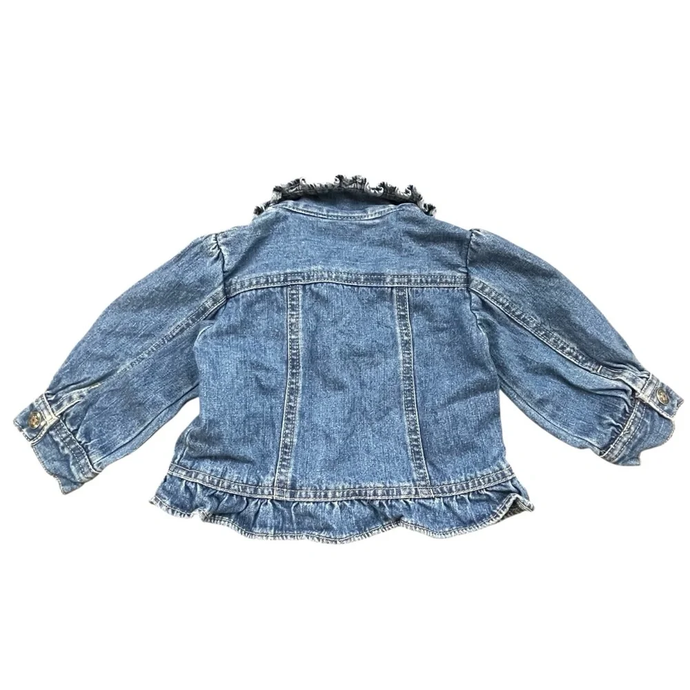 Arizona Jean Company Blue Kids Denim Jacket Girls Size 12 Months
